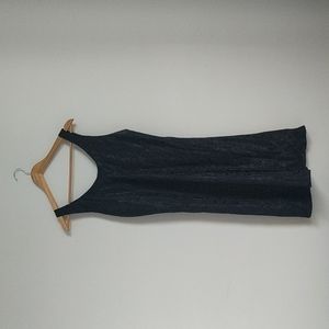 Linda Bis Vintage Black Satin Slip Dress